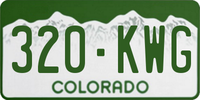 CO license plate 320KWG