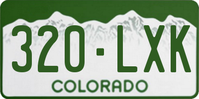 CO license plate 320LXK