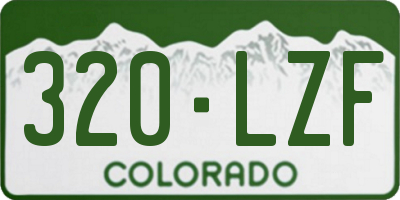 CO license plate 320LZF