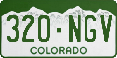 CO license plate 320NGV