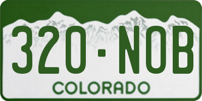 CO license plate 320NOB