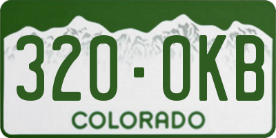 CO license plate 320OKB