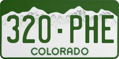 CO license plate 320PHE