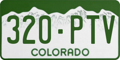 CO license plate 320PTV