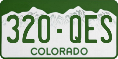 CO license plate 320QES