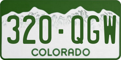 CO license plate 320QGW
