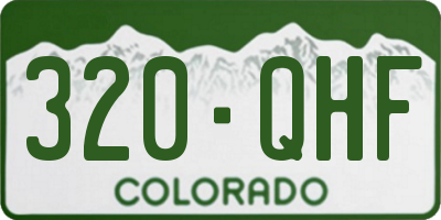 CO license plate 320QHF