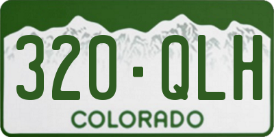 CO license plate 320QLH