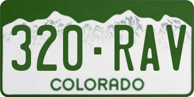 CO license plate 320RAV