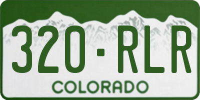 CO license plate 320RLR