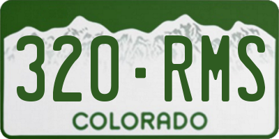 CO license plate 320RMS