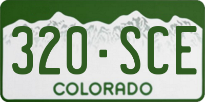 CO license plate 320SCE