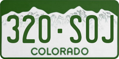 CO license plate 320SOJ