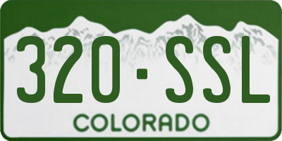 CO license plate 320SSL