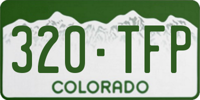 CO license plate 320TFP