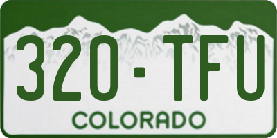 CO license plate 320TFU