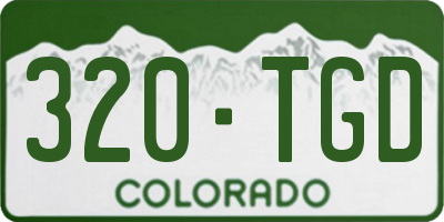 CO license plate 320TGD