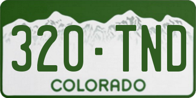 CO license plate 320TND