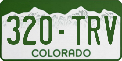 CO license plate 320TRV