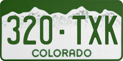 CO license plate 320TXK