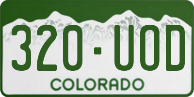 CO license plate 320UOD