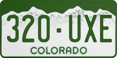CO license plate 320UXE