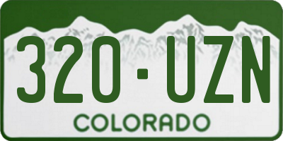 CO license plate 320UZN
