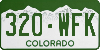CO license plate 320WFK