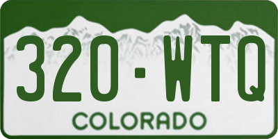 CO license plate 320WTQ