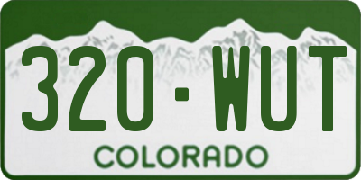 CO license plate 320WUT
