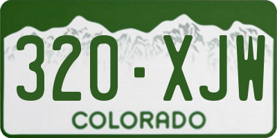 CO license plate 320XJW