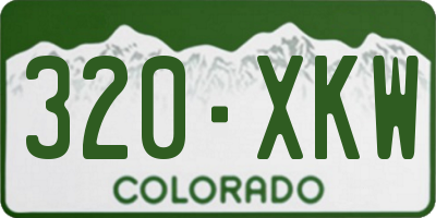 CO license plate 320XKW