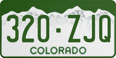CO license plate 320ZJQ