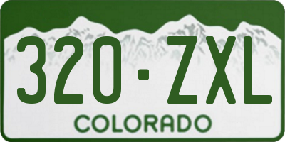 CO license plate 320ZXL