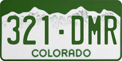 CO license plate 321DMR