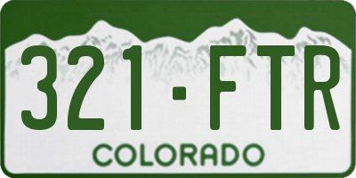 CO license plate 321FTR