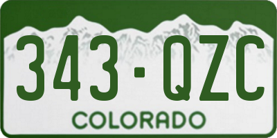 CO license plate 343QZC