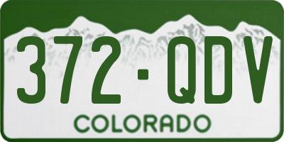 CO license plate 372QDV