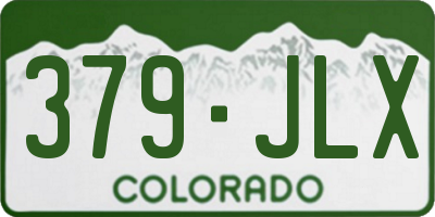 CO license plate 379JLX