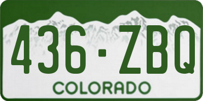 CO license plate 436ZBQ