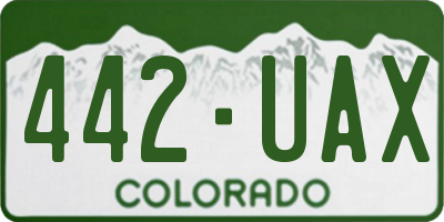 CO license plate 442UAX