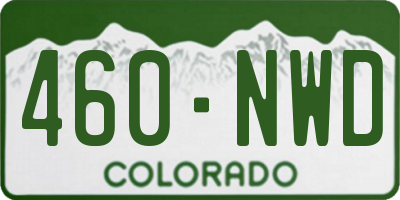 CO license plate 460NWD