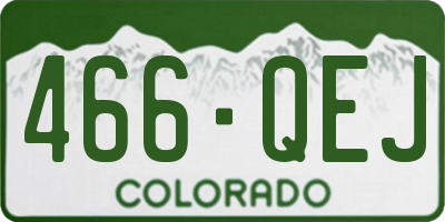 CO license plate 466QEJ