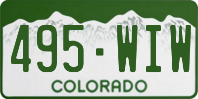 CO license plate 495WIW