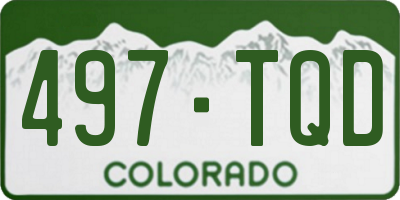 CO license plate 497TQD