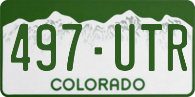 CO license plate 497UTR