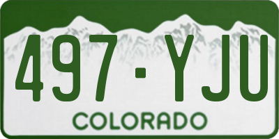 CO license plate 497YJU