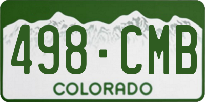 CO license plate 498CMB