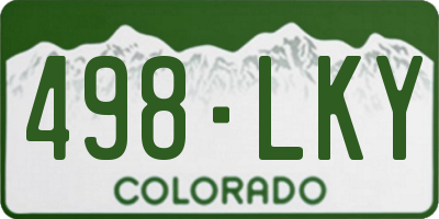 CO license plate 498LKY