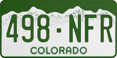 CO license plate 498NFR